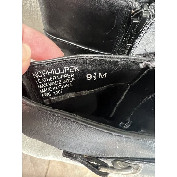 Vtg Y2k Nine & Co Women’s 9.5 leather NC Phillpek Ankle boots Square Toe black - Picture 9 of 9